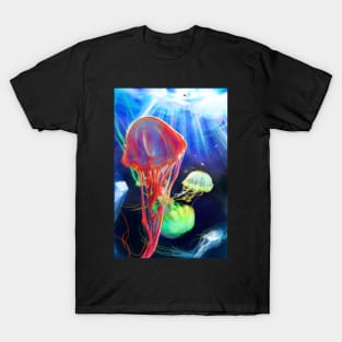 Take Me With You red jellyfish ocean red kite longing connection T-Shirt